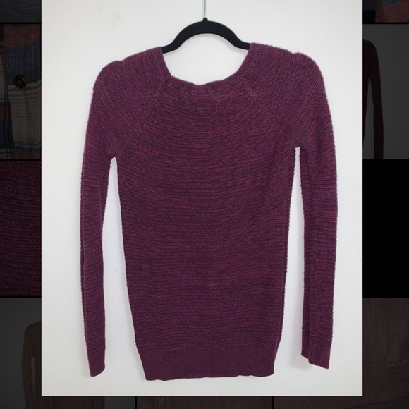 Ann Taylor loft maroon-ish color sweater can - Picture 4 of 6